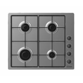 HOOVER CHW6LBX Gas Hob with Control Knobs- Silver