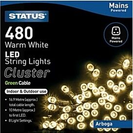 Status ARBOGA480MWW6 480 Warm White Indoor/Outdoor Mains Cluster LED Lights