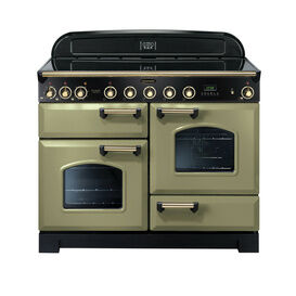 RANGEMASTER CDL110EIOG/B Classic 110 Deluxe Induction - Olive Green with Brass