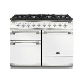 RANGEMASTER ELS110DFFWH/ Elise 110 Dual Fuel - White With Nickel Trim