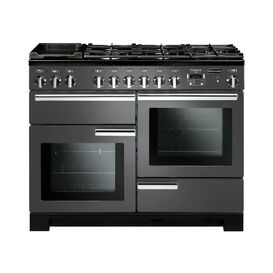 RANGEMASTER PDL110DFFSL/C Professional Deluxe 110 Dual Fuel - Slate With Chrome Trim