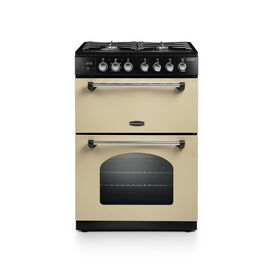 RANGEMASTER CLA60DFFCR/C Classic 60cm Dual Fuel Cream with Chrome trim