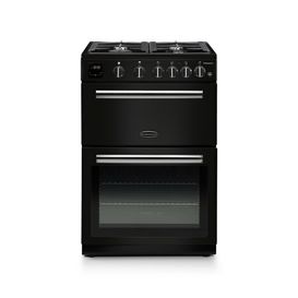 RANGEMASTER PROPL60NGFBL/C Professional Plus 60cm Gas Black with Chrome trim