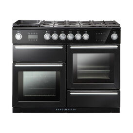 RANGEMASTER NEX110SODFFCB/C Nexus Steam 110cm Dual Fuel Charcoal Black with Chrome trim