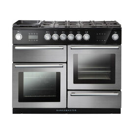 RANGEMASTER NEX110SODFFSS/C Nexus Steam 110cm Dual Fuel Stainless Steel with Chrome trim