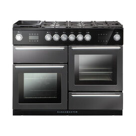 RANGEMASTER NEX110SODFFSL/C Nexus Steam 110cm Dual Fuel Slate with Chrome trim