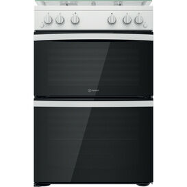 INDESIT ID67G0MCWUK Gas Double Cooker 60cm White