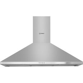 INDESIT IHPC95LMX 90cm Wall Mounted Cooker Hood Stainless Steel