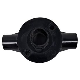 FALCON TRUNKING Conduit Box Black 2 Way + Back Entry