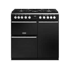 STOVES 444411484 90cm Precision Deluxe Dual Fuel Range Cooker Black NEW FOR 2023