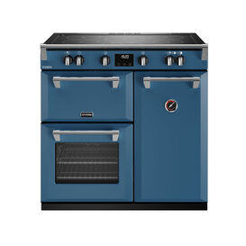 STOVES 444411539 Richmond Deluxe 90cm Touch Control Electric Induction Range Cooker Thunder Blue NEW FOR 2023