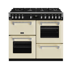 STOVES 444411443 Richmond Deluxe 100cm Gas Through Glass Dual Fuel Range Cooker Classic Cream NEW FOR 2023