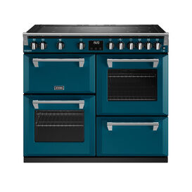 STOVES 444411555 Richmond Deluxe 100cm Rotary Electric Induction Range Cooker Kingfisher Teal NEW FOR 2023