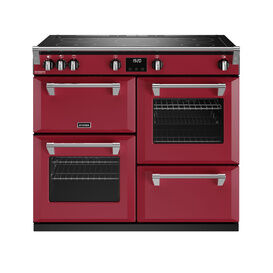 STOVES 444411563 Richmond Deluxe 100cm Electric Induction Range Cooker Chilli Red Touch Controls NEW FOR 2023