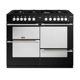 STOVES 444411475 Sterling Deluxe D1100DF Dual Fuel Range Cooker Black NEW FOR 2023