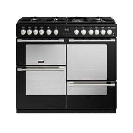 STOVES 444411466 Sterling Deluxe D1000 Dual Fuel Range Cooker Black NEW FOR 2023