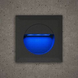 BELL Luna 1.2W IP54 Square LED Guide Light Grey Blue