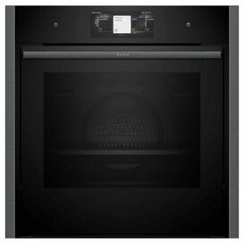 NEFF B64FT53G0B N90 Built In Slide &amp; Hide Single Oven with Steam Function Graphite-Grey