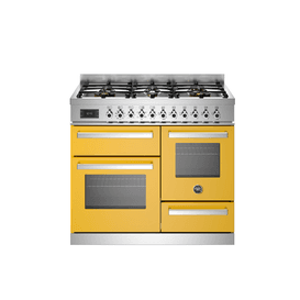 Bertazzoni Professional 100cm Range Cooker XG Oven Dual Fuel Yellow PRO106L3EGIT2