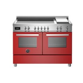Bertazzoni Professional 120cm Range Cooker Twin Induction Red PRO125I2EROT