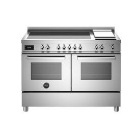 Bertazzoni Professional 120cm Range Cooker Twin Induction Stainless Steel PRO125I2EXT
