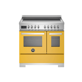 Bertazzoni Professional 90cm Range Cooker Twin Oven Electric Induction Yellow PRO95I2EGIT2