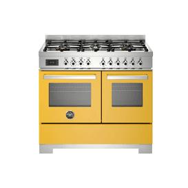 Bertazzoni PRO106L2EGIT2 Professional 100cm Range Cooker Twin Oven Dual Fuel Yellow