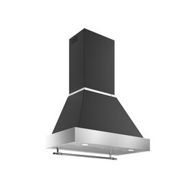 Bertazzoni Heritage Chimney Hood 90cm Black Stainless Base KC36HERTNE90