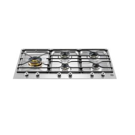 BERTAZZONI PM365S0X Segmented 90cm Gas Hob 5 Burners Left Hand Wok Burner