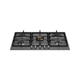 BERTAZZONI P905CHERNE Heritage Series 90cm Gas hob with Central Wok Burner Matt Black
