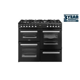 BELLING 444411799 Cookcentre 100cm Dual Fuel Range Cooker - Black