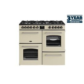 BELLING 444411830 Farmhouse 100cm Dual Fuel Range Cooker - Cream
