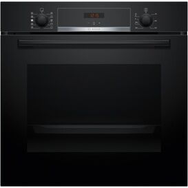 BOSCH HQA534BB3B 60cm Built In Electric Single Oven With Added Steam Function Black