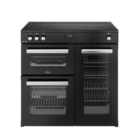 BELLING 444411795 RCA Cookcentre 90cm Electric Induction Range Cooker Black