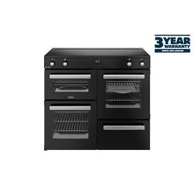 BELLING 444411801 Cookcentre 100cm Electric Induction Range Cooker Black