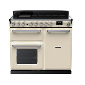 RANGEMASTER ESDL100EIPPCR/CM1 Estel Deluxe 100cm Induction Range Cooker - Pale Cream with Chrome Trim