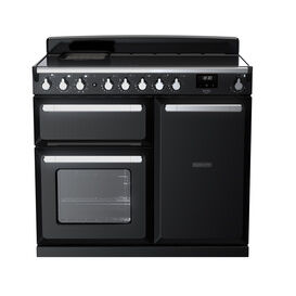 RANGEMASTER ESDL100EIPGBL/CM1 Estel Deluxe 100cm Induction Range Cooker - Gloss Black/Chrome