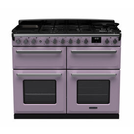 RANGEMASTER ESDLB110DFPHTH/CM1 Estel Deluxe 110cm Dual Fuel Range Cooker - Heather with Chrome Trim