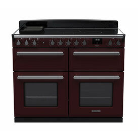 RANGEMASTER ESDLB110EIPBOR/CM1 Estel Deluxe 110cm Induction Range Cooker - Bordeaux with Chrome Trim