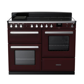 RANGEMASTER ESDLO110EIPBOR/CM1 Estel Deluxe 110cm OC Induction Range Cooker - Bordeaux with Chrome Trim