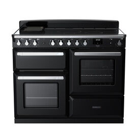 RANGEMASTER ESDLO110EIPGBL/CM1 Estel Deluxe 110cm OC Induction Range Cooker- Gloss Black with Chrome Trim