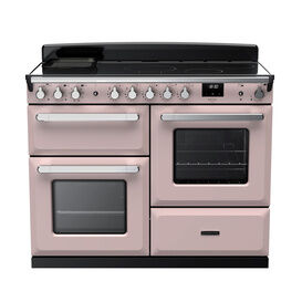 RANGEMASTER ESDLO110EIPPPK/CM1 Estel Deluxe 110cm OC Induction Range Cooker - Pale Pink with Chrome Trim