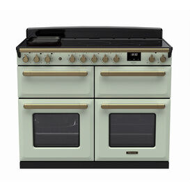RANGEMASTER ESDLB110EIPMNT/AB1 Estel Deluxe 110cm Induction Range Cooker - Mint/Brass