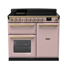 RANGEMASTER ESDL100EIPPPK/AB1 Estel Deluxe 100 Induction - Pale Pink with Antique Brass Trim