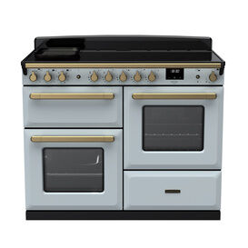RANGEMASTER ESDLO110EIPMSB/AB1 Estel Deluxe 110cm OC Induction - Misty Blue with Antique Brass Trim