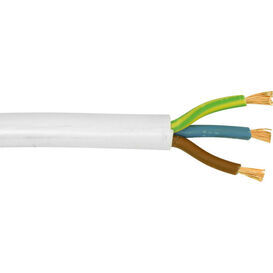 1.5mm 3c Flex P/Mtr White Cable