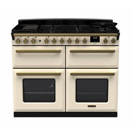 RANGEMASTER ESDLB110DFPPCR/AB1 Estel DLX 110 BC Dual Fuel - Pale Cream/Brass