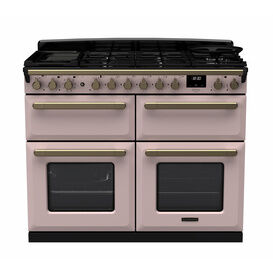 RANGEMASTER ESDLB110DFPPPK/AB1 Estel DLX 110 BC Dual Fuel - Pale Pink/Brass