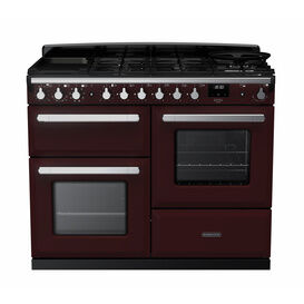 RANGEMASTER ESDLO110DFPBOR/CM1 Estel DLX 110 OC Dual Fuel Range Cooker- Bordeaux/Chrome