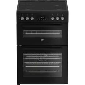 BEKO EDC6731K 60cm Electric Double Oven Cooker Ceramic Black